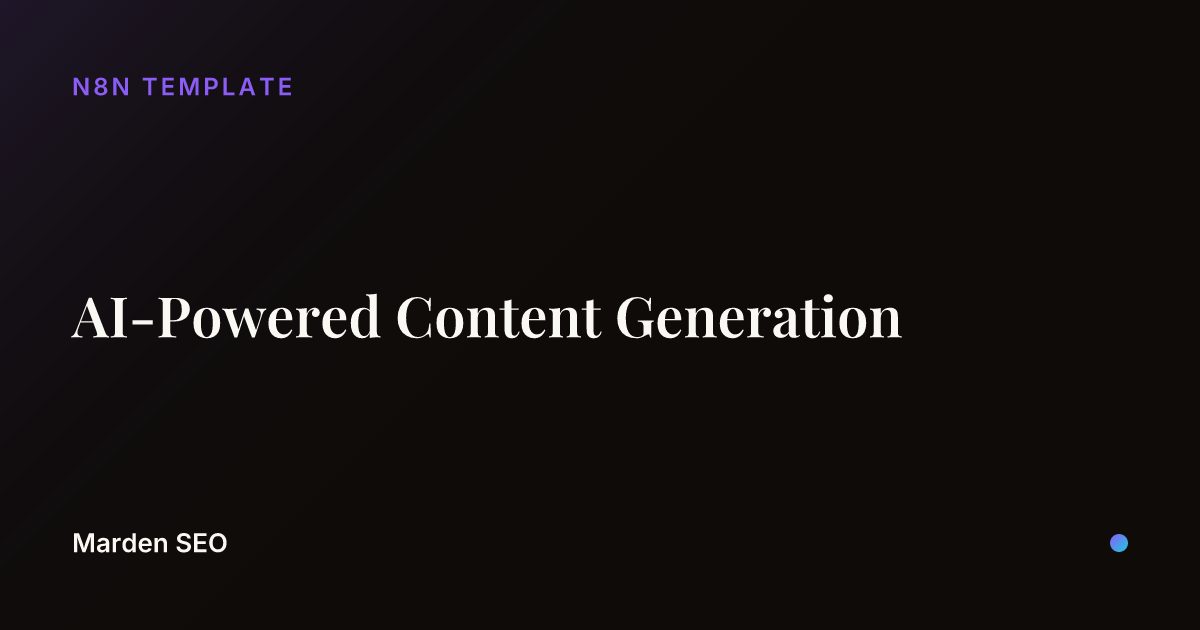 AI-Powered Content Generation