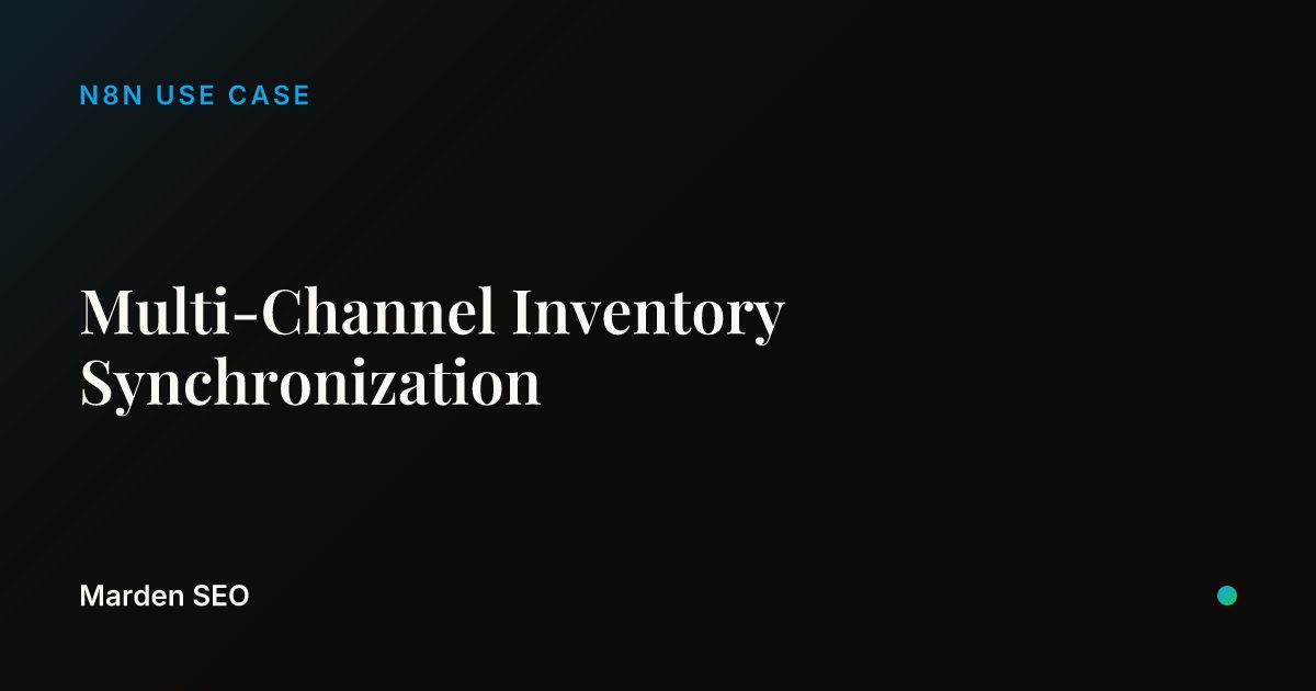 Multi-Channel Inventory Synchronization