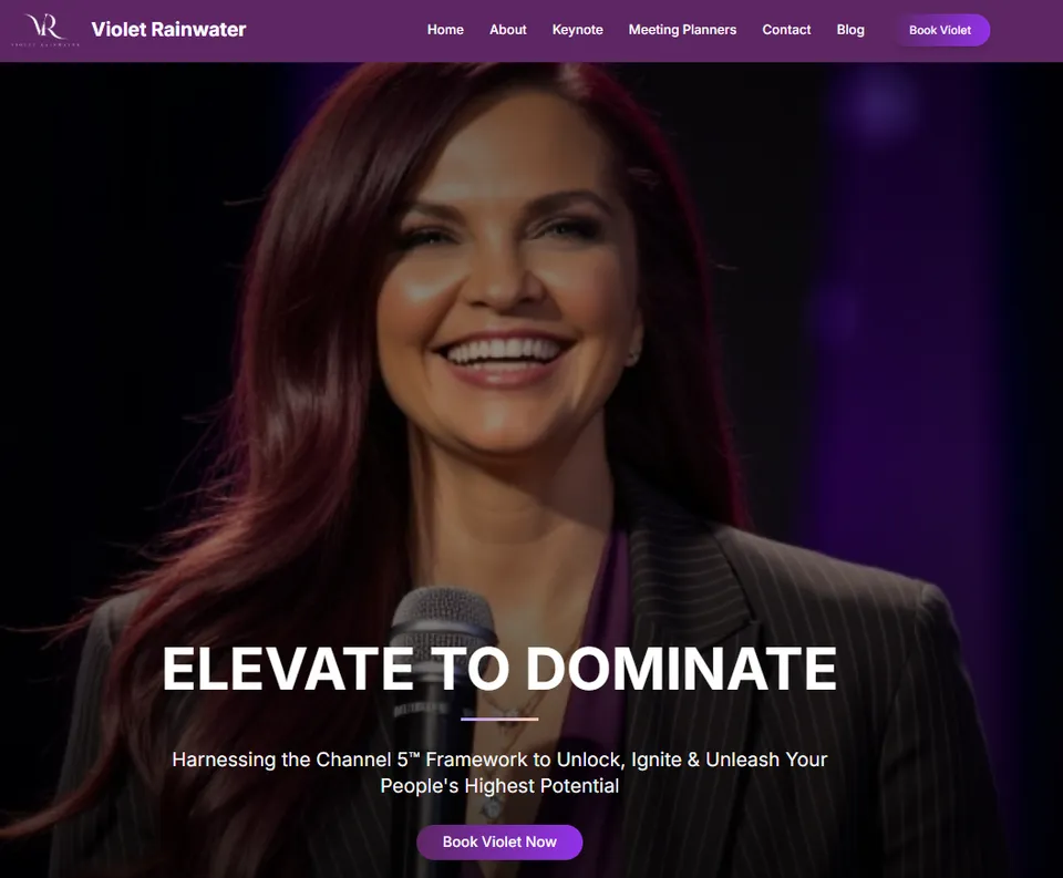 The website Marden SEO built for Violet Rainwater